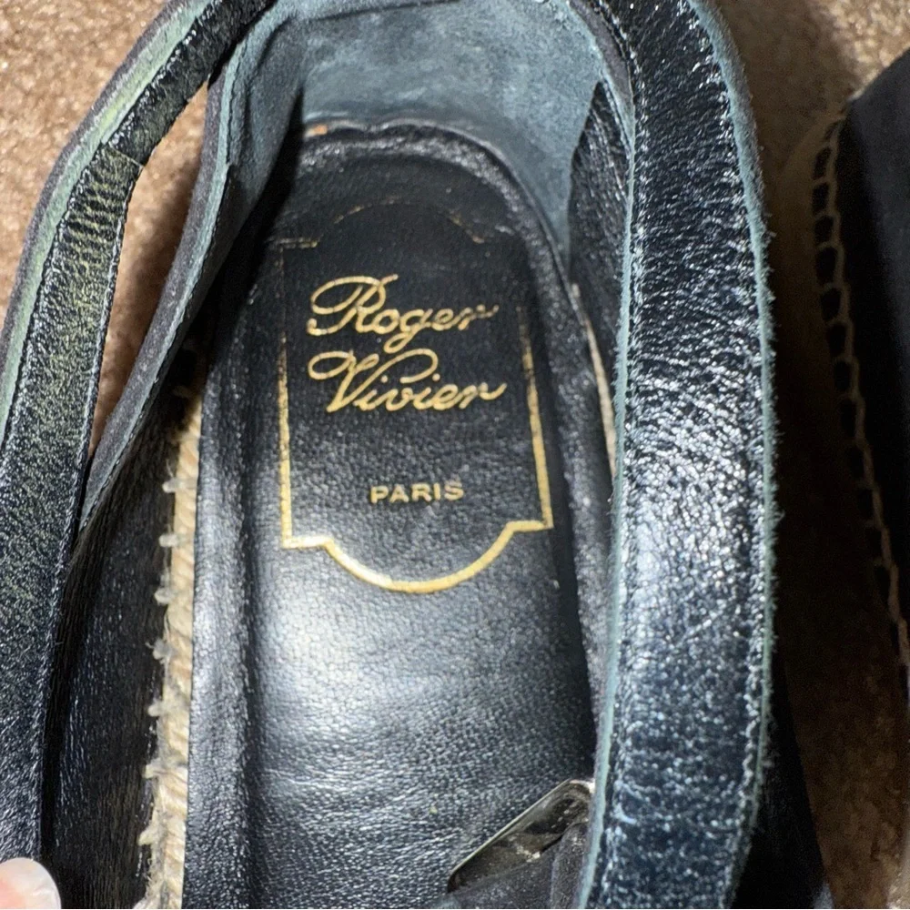 Roger Vivier Women's Suede Ankle Strap Espadrille